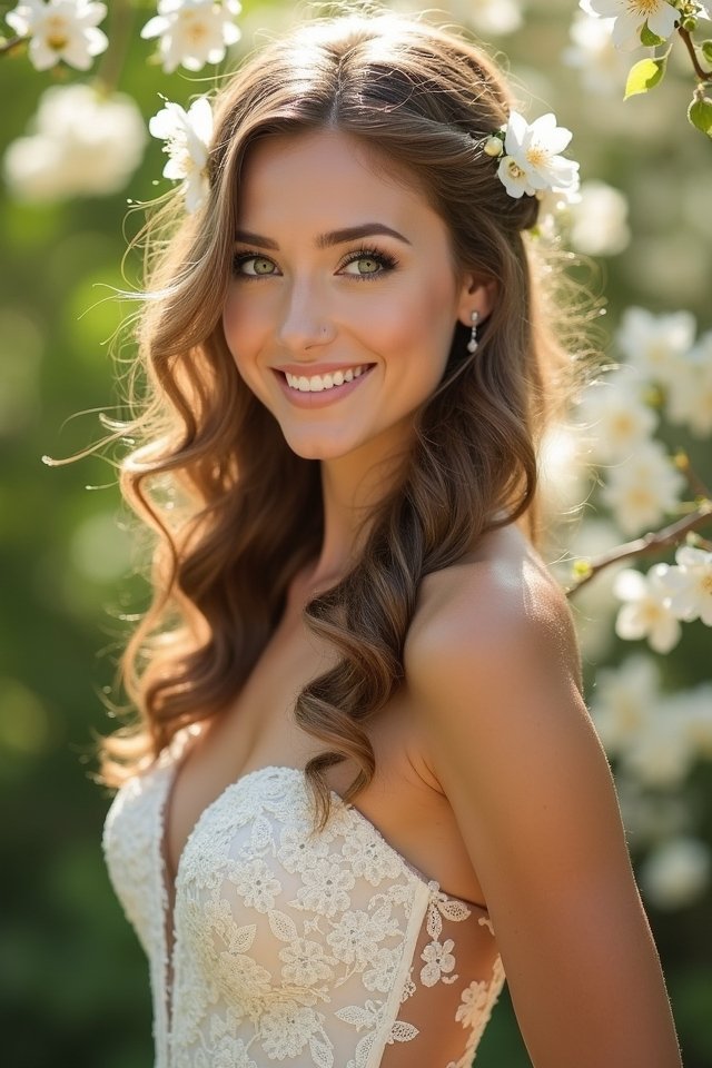 elegant half up curls