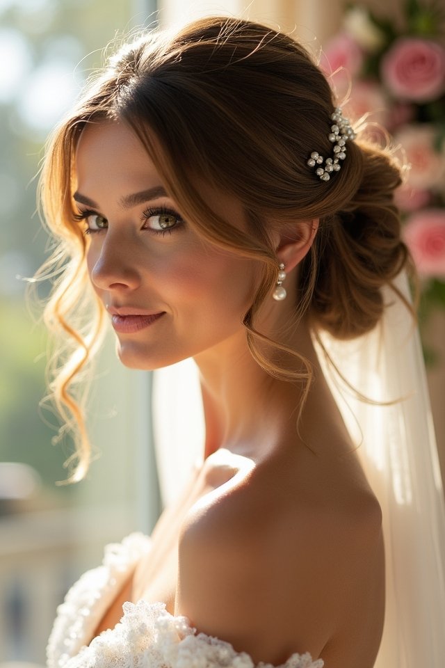 elegant half up hairstyle magic