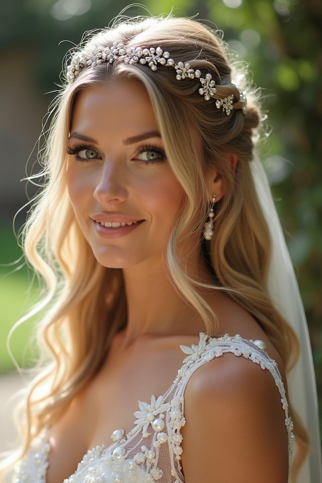 elegant half up hairstyle options