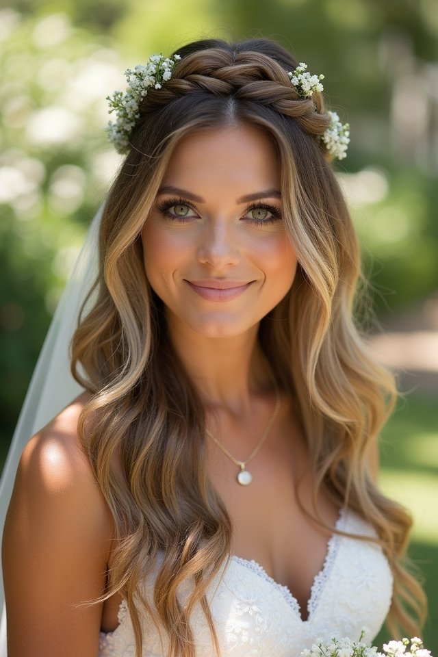 elegant half up hairstyle options