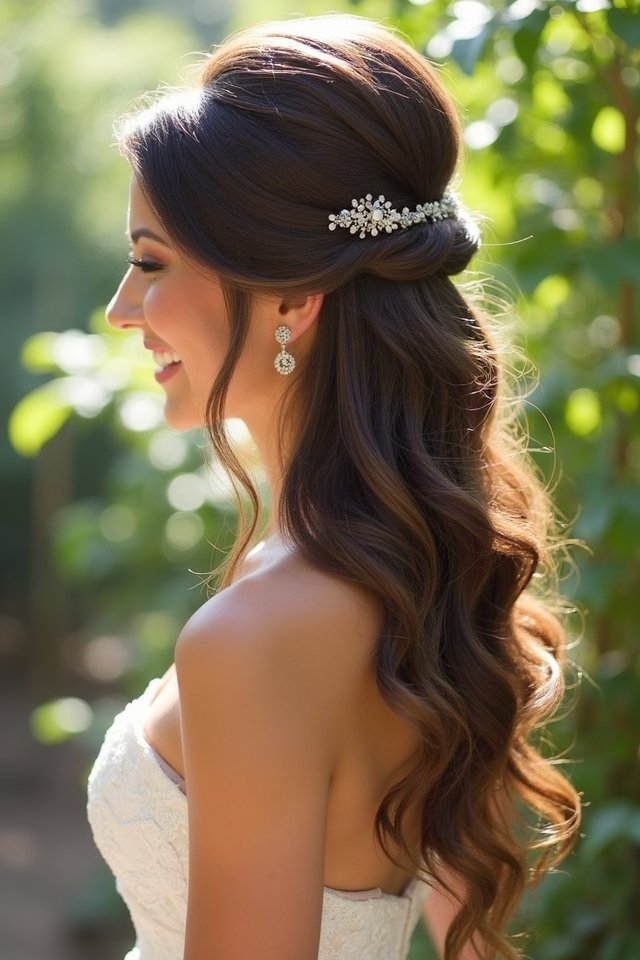 elegant half up hairstyle tips