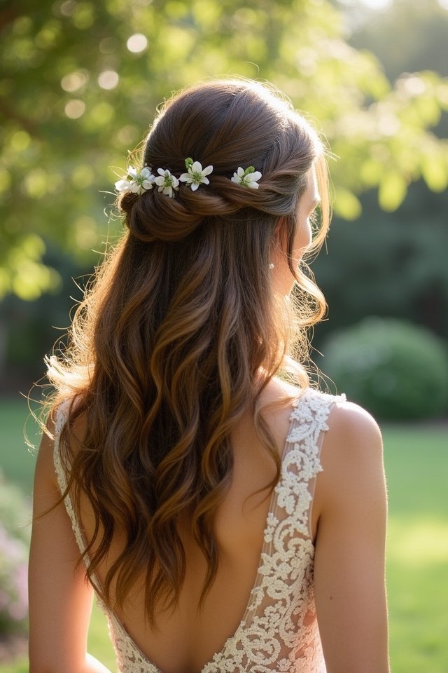 elegant half up hairstyle tips