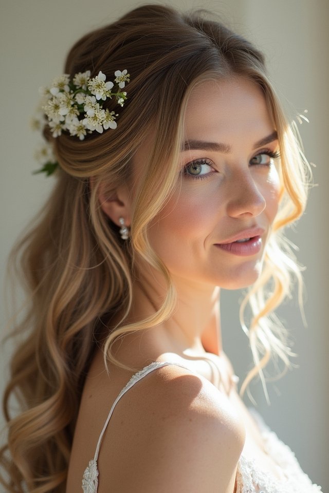 elegant half up hairstyle tutorial