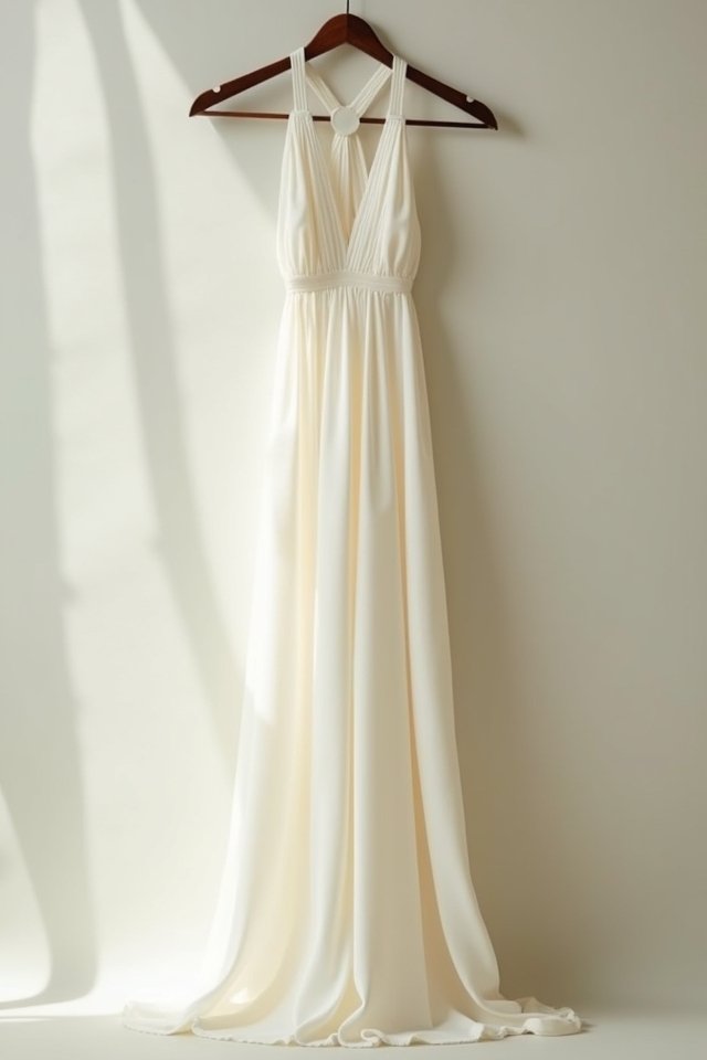 elegant halter neck dress