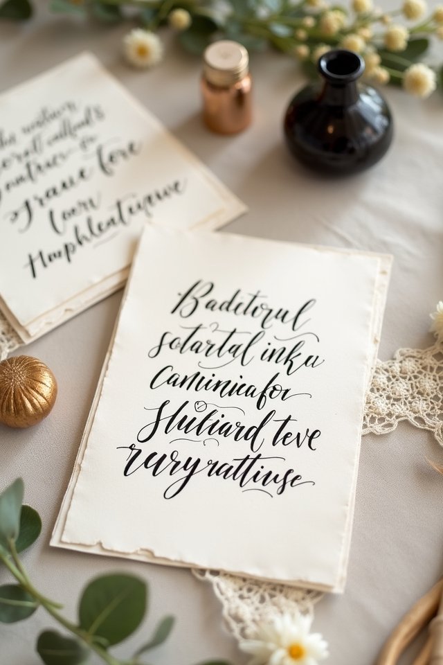 elegant handcrafted invitation art