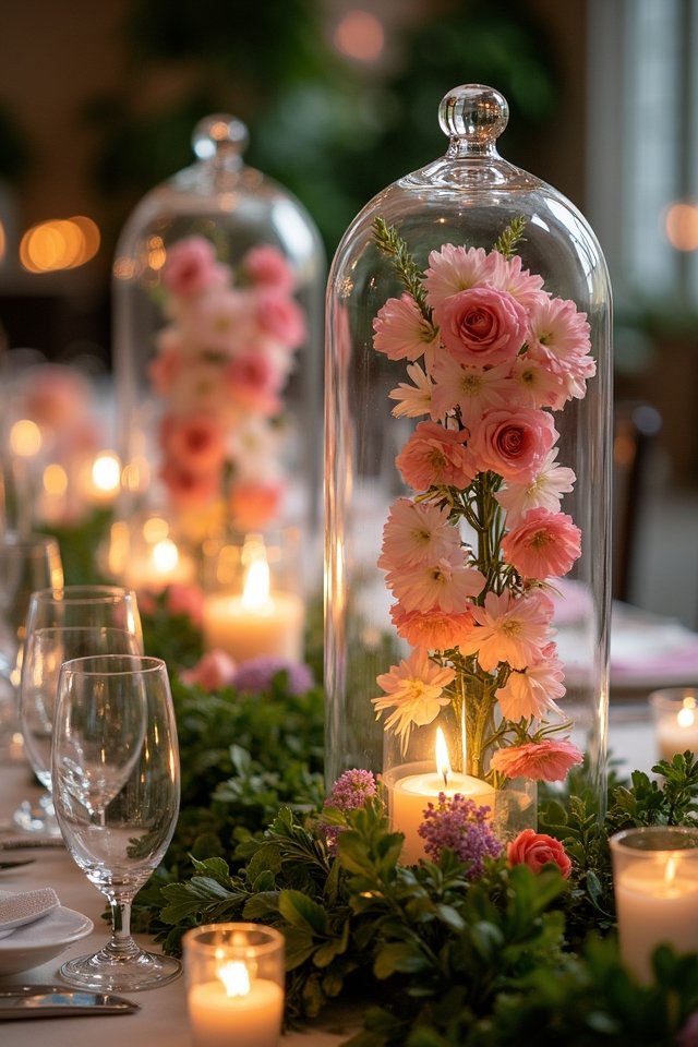 elegant hanging floral domes