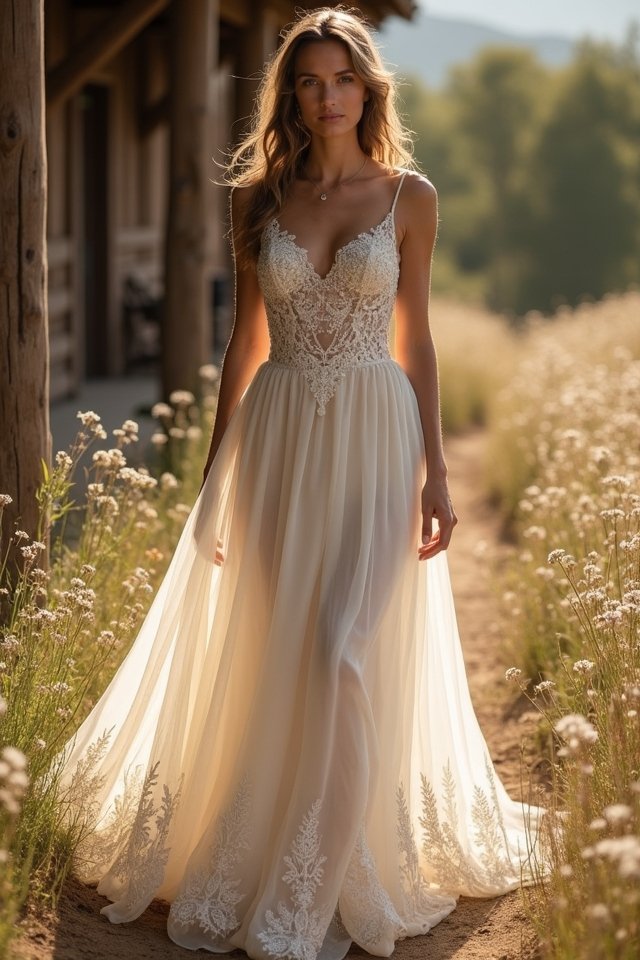elegant high low gown