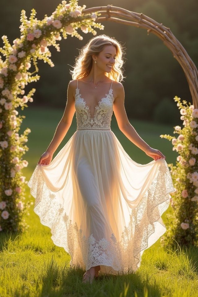 elegant high low lace skirt