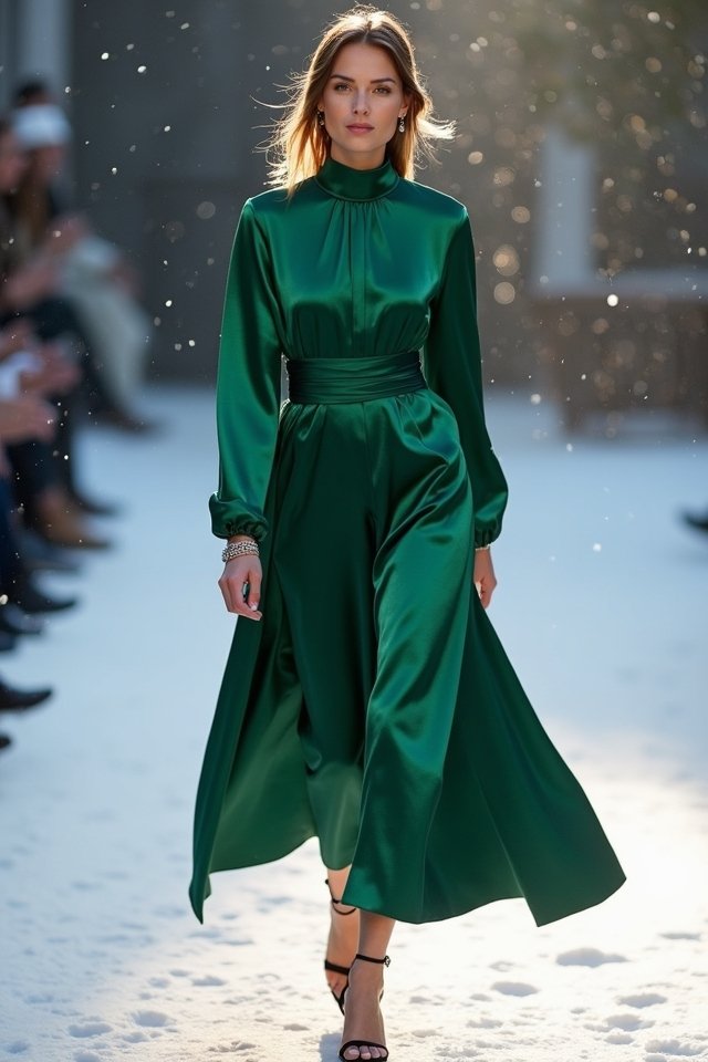 elegant high neck dress
