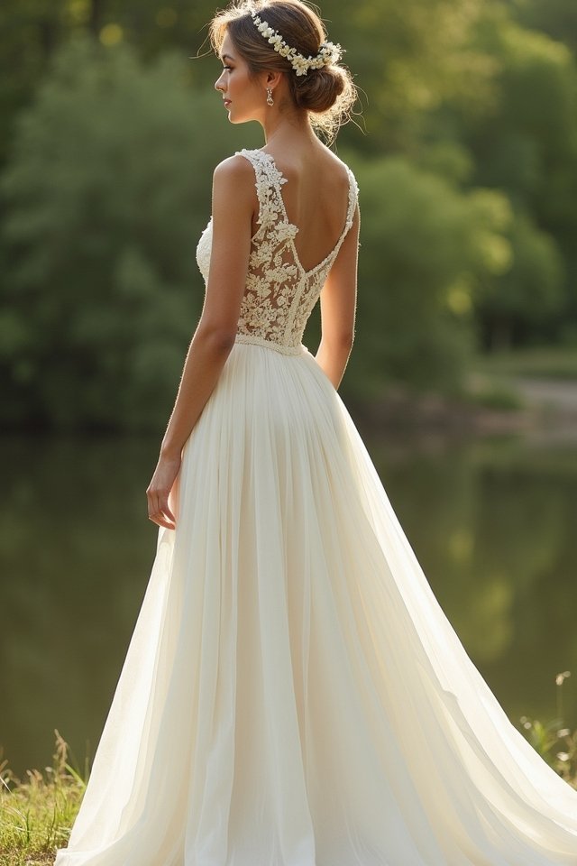 elegant high neck gowns