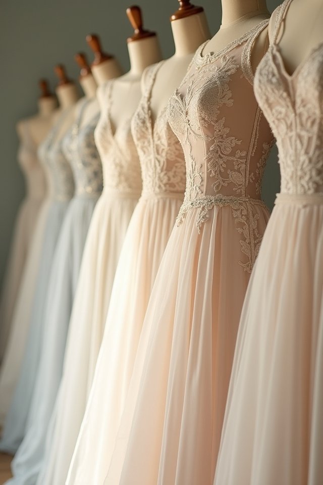 elegant high neck gowns