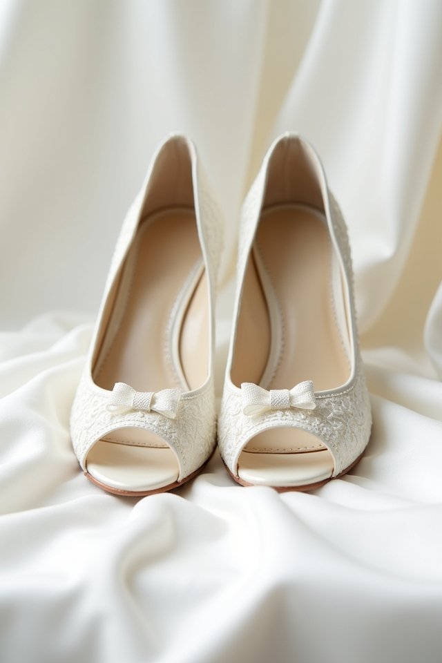 elegant ivory peep toes