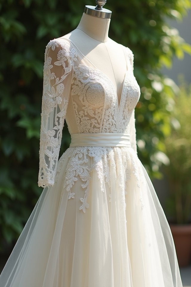 elegant lace a line dress