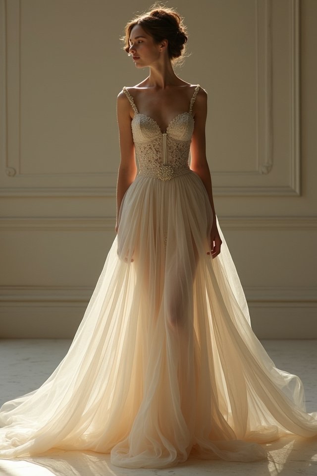elegant lace and satin