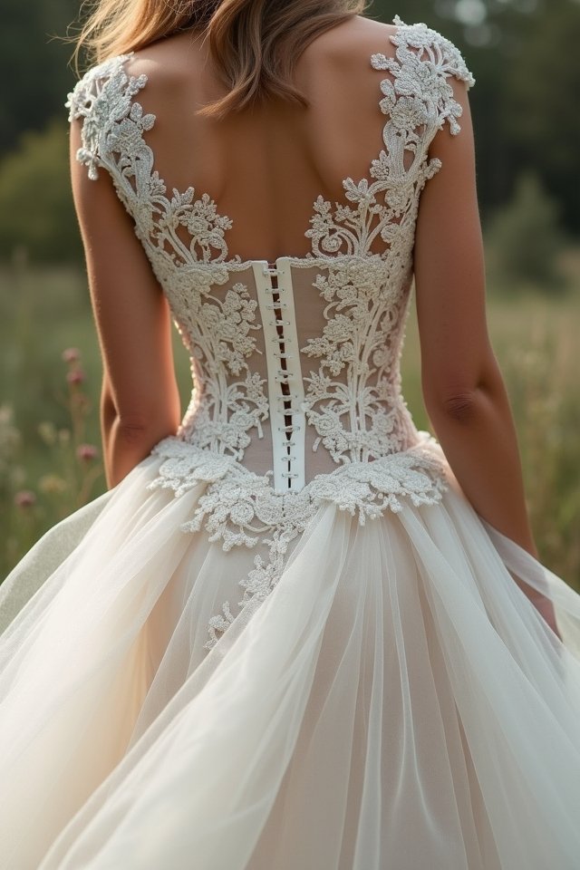 elegant lace and tulle