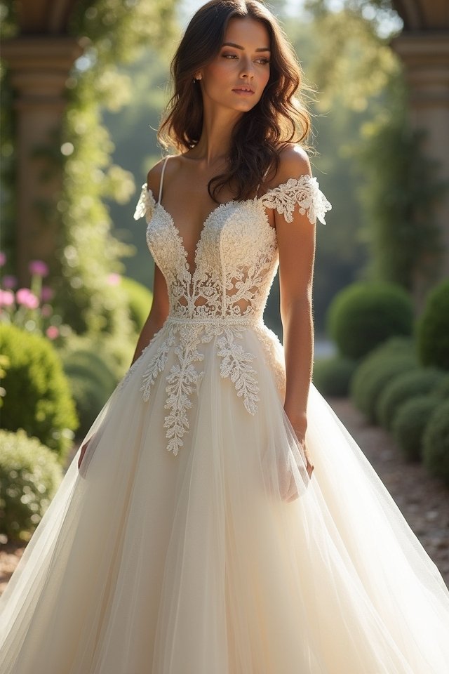 elegant lace ball gown