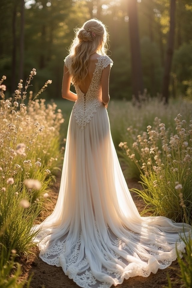 elegant lace bridal gown