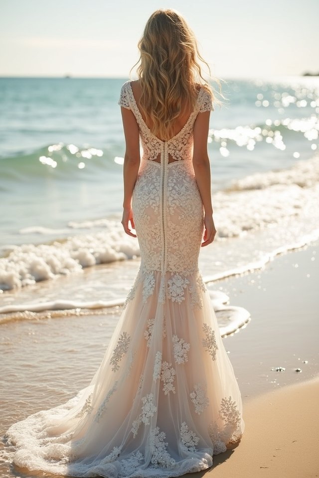 elegant lace mermaid gown