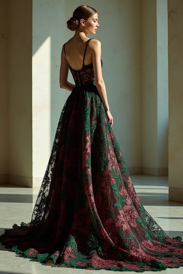 elegant lace overlay dress