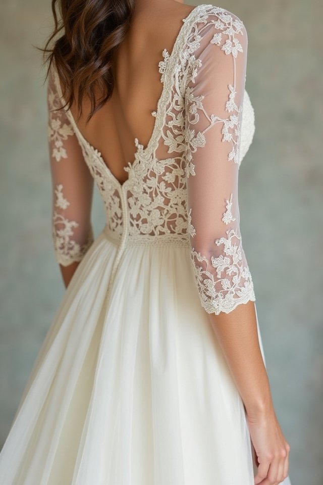 elegant lace sleeve design