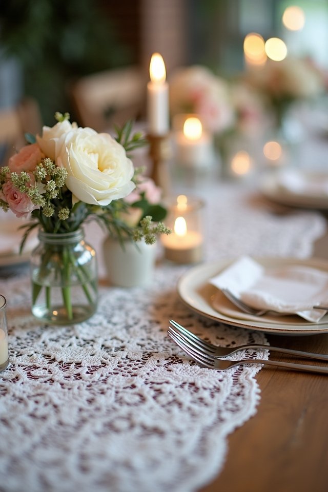 elegant lace table runners
