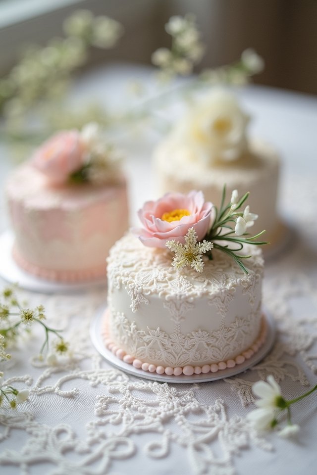 elegant lace wedding cakes