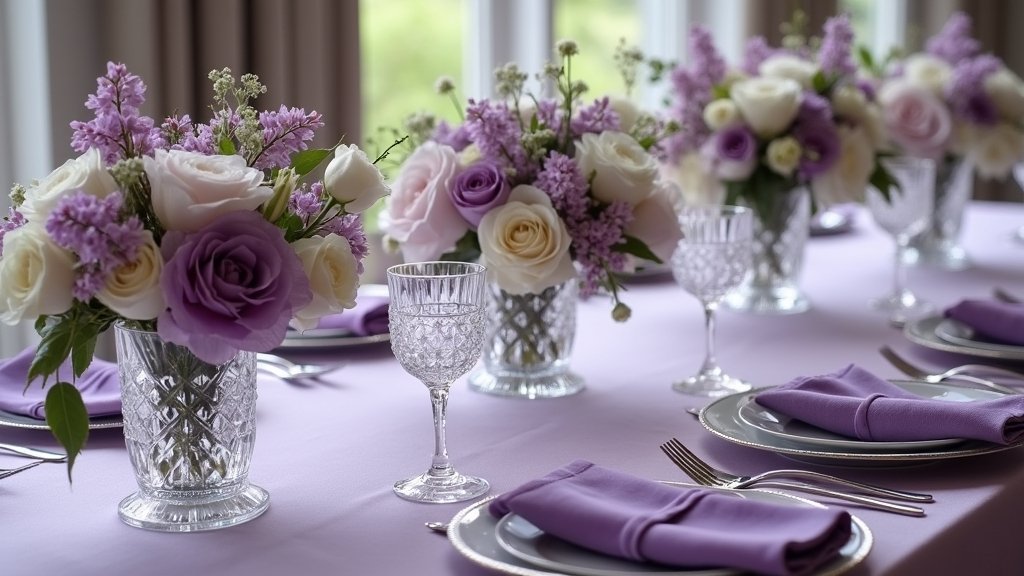 elegant lilac floral arrangements