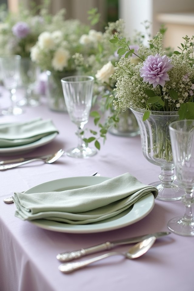 elegant lilac green florals