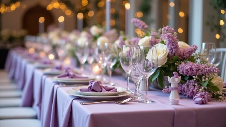 elegant lilac wedding decor
