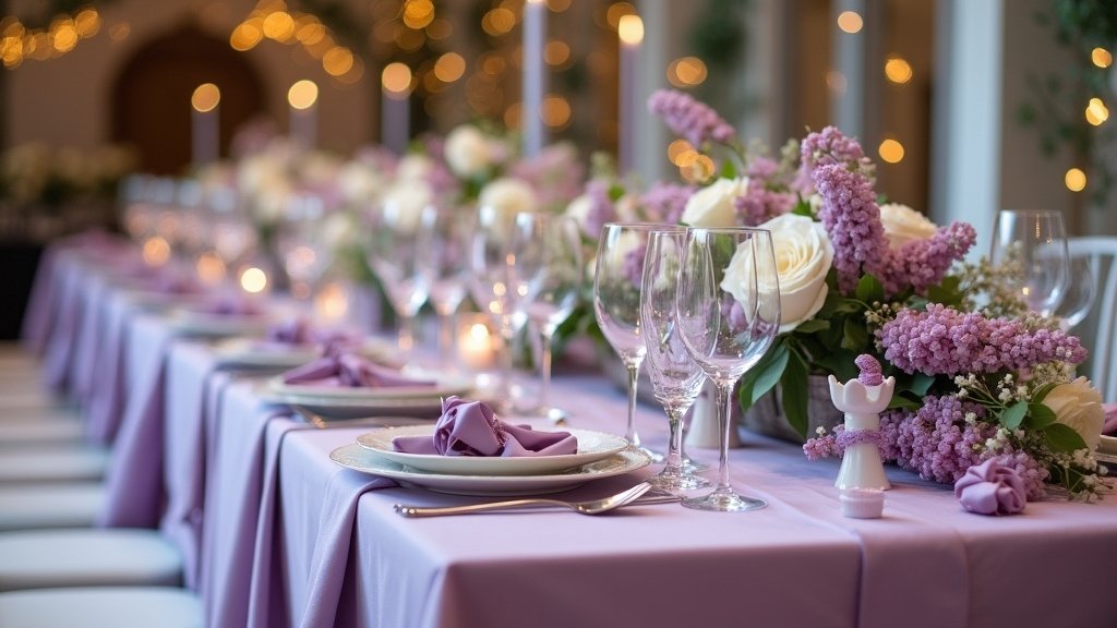 elegant lilac wedding decor
