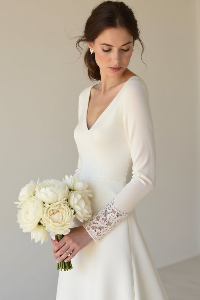 elegant long sleeve gown