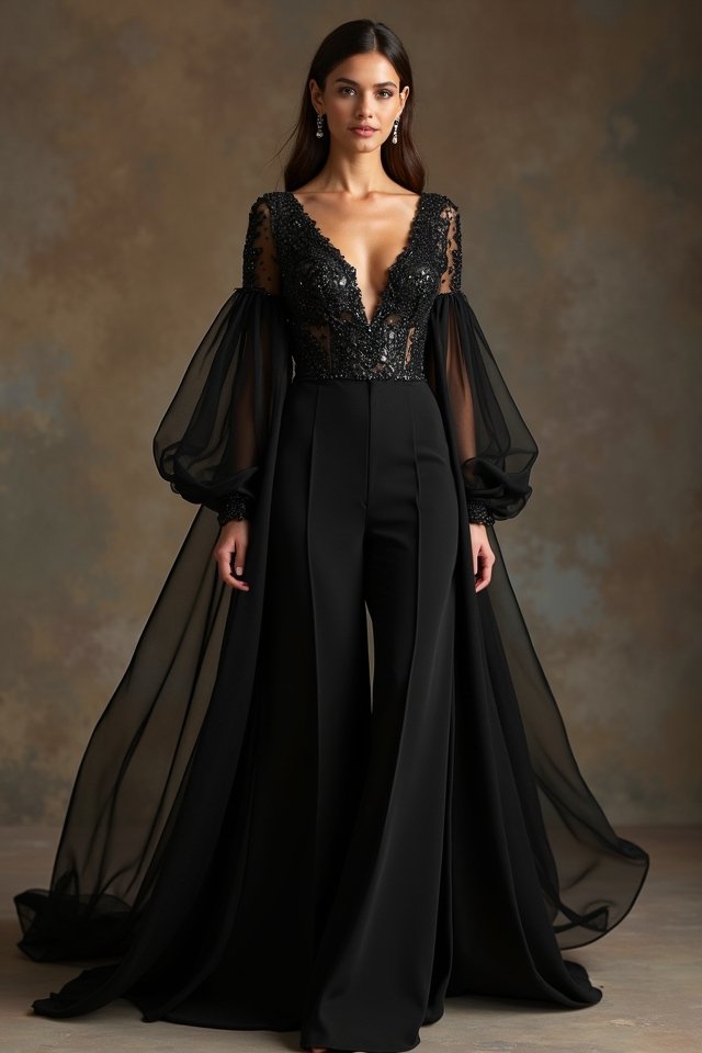 elegant long sleeve jumpsuit