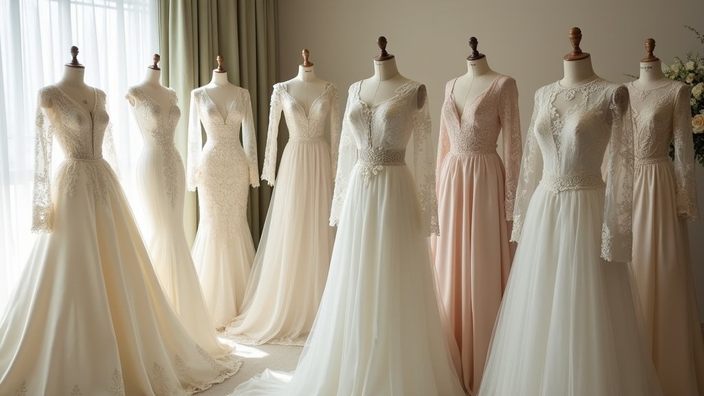 elegant long sleeved wedding dresses