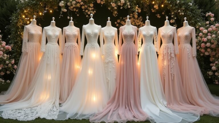 elegant long sleeved wedding gowns