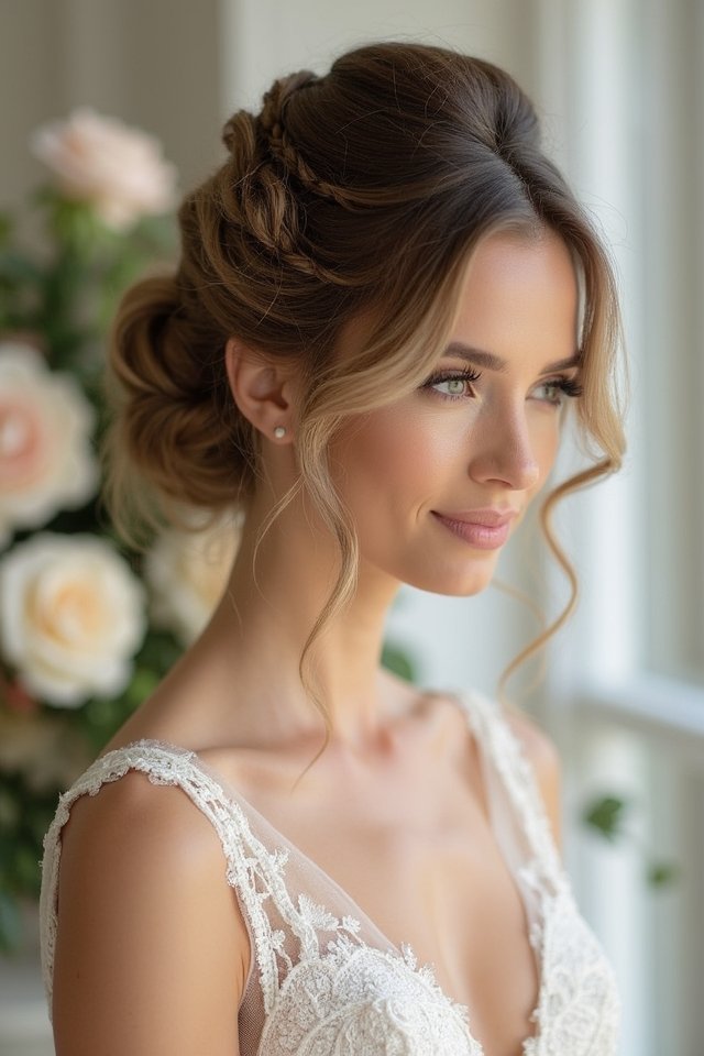 elegant loose chignon hairstyle