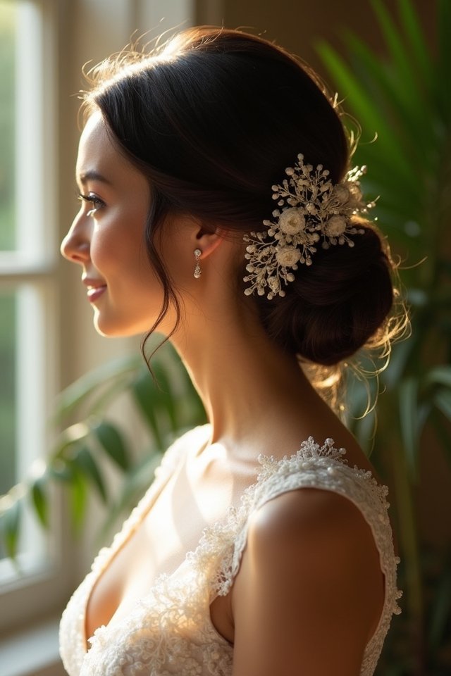 elegant low bun hairstyle