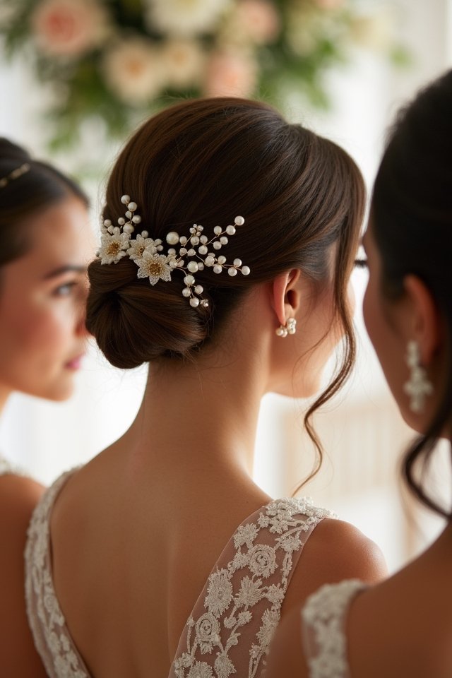 elegant low bun hairstyle