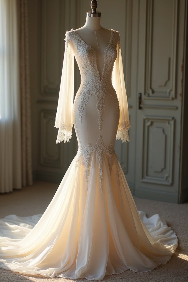 elegant mermaid gown elegance