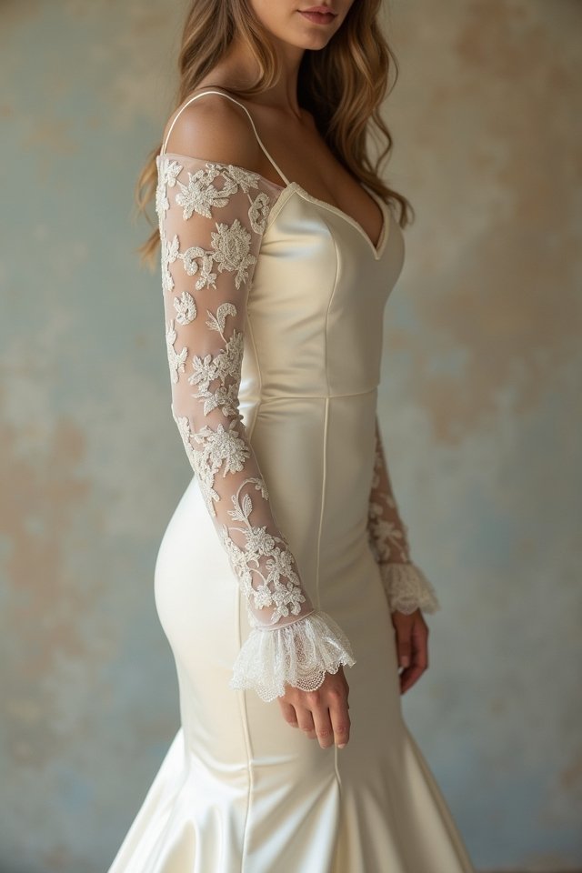 elegant mermaid satin gown