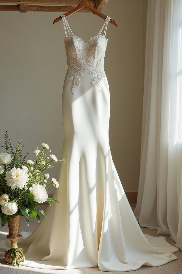 elegant mermaid satin gown