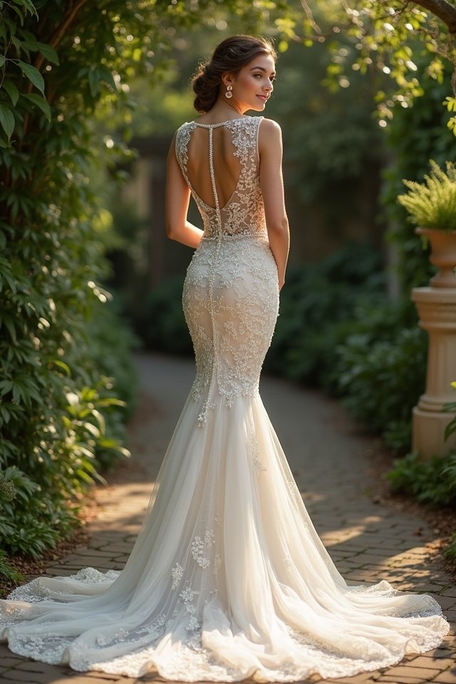 elegant mermaid silhouette gown