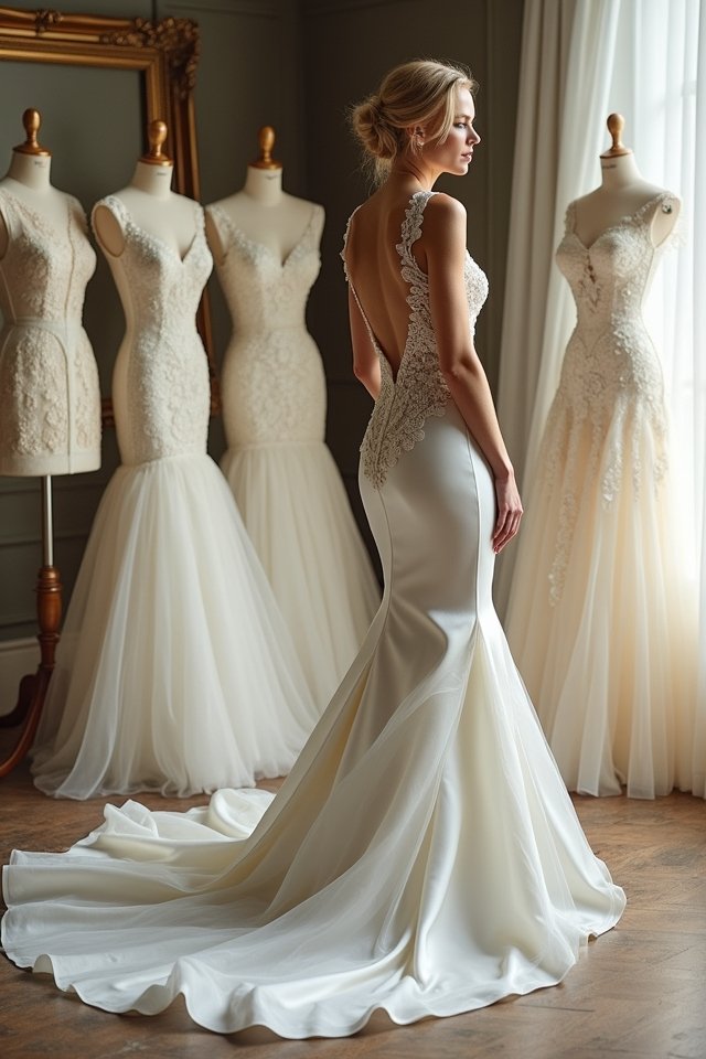 elegant mermaid tulle dress