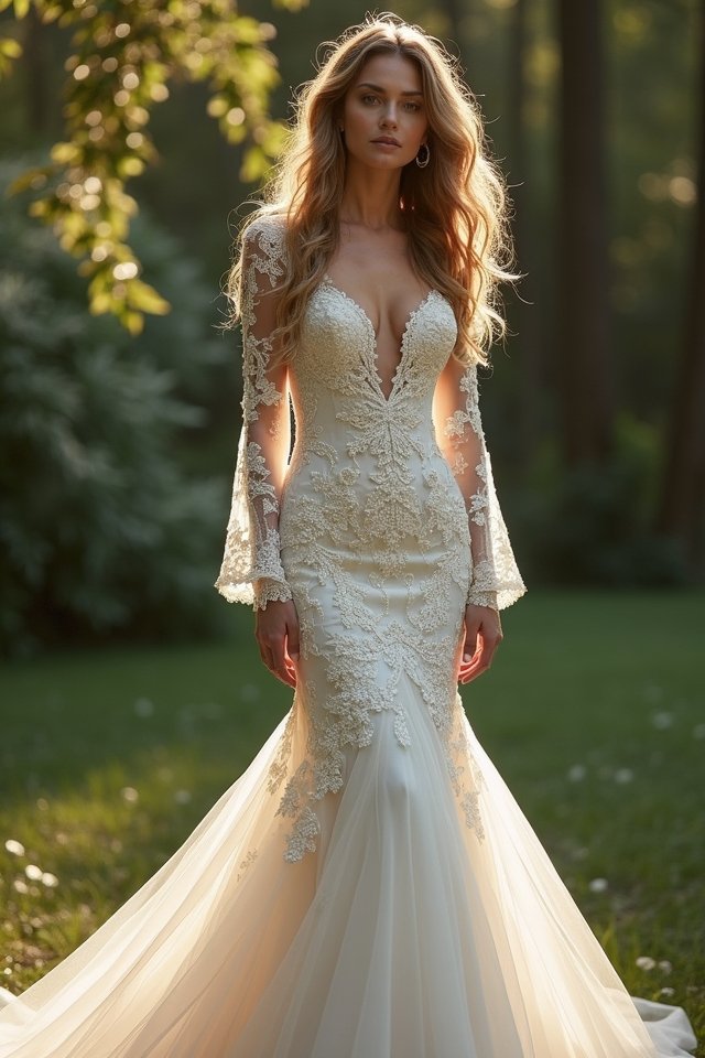 elegant mermaid wedding dress