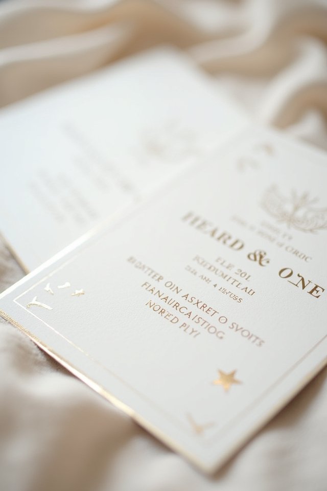 elegant metallic foil accents