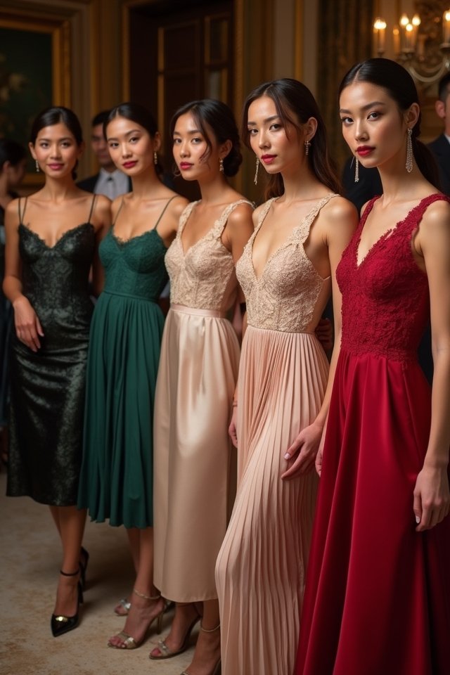 elegant midi length dresses