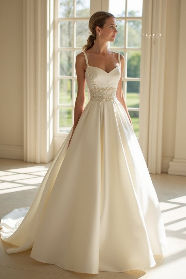 elegant mikado ballgown silhouette