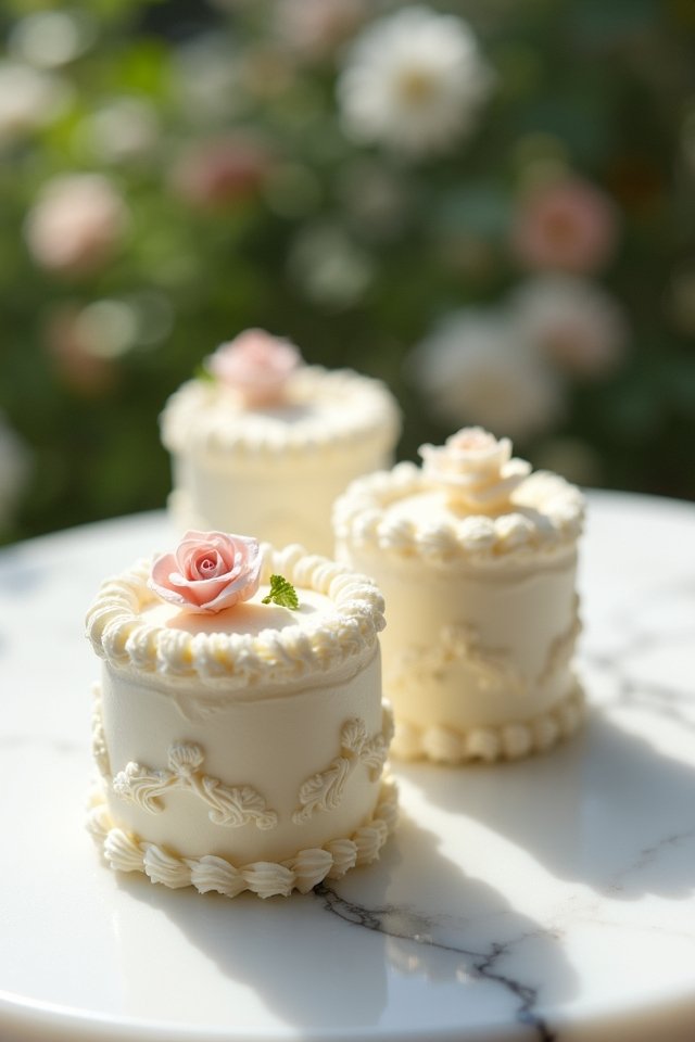 elegant mini wedding cake