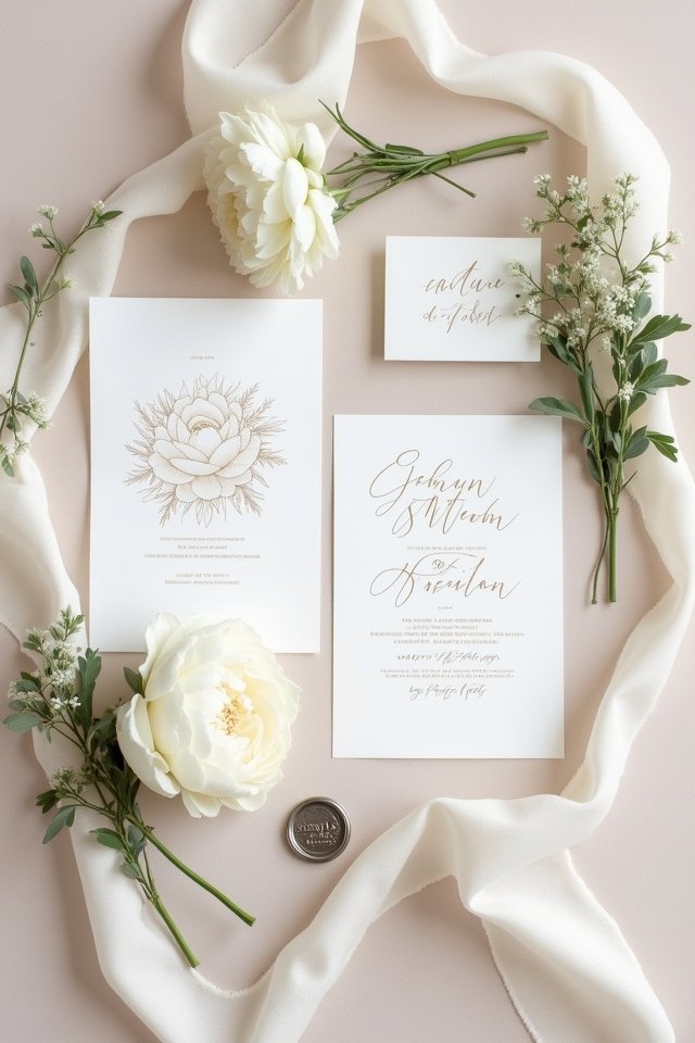 elegant minimal wedding invitations