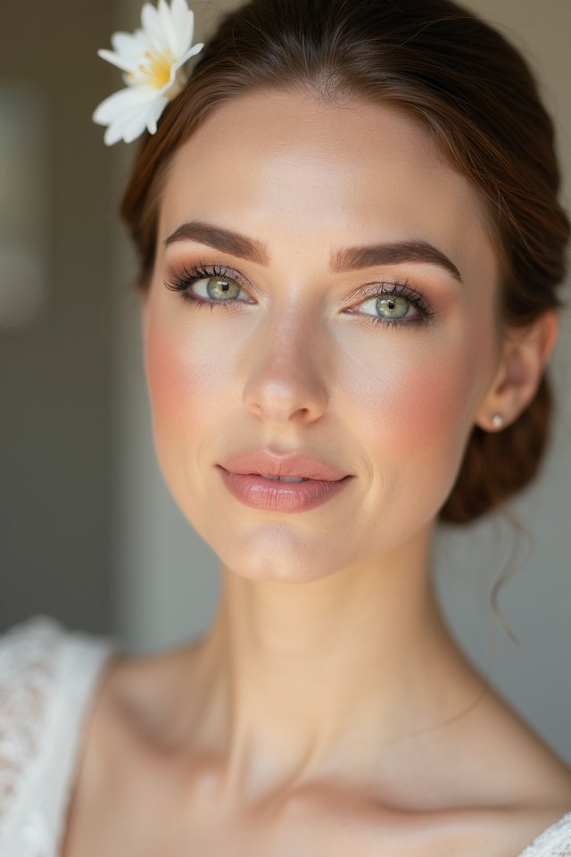 elegant minimal wedding makeup