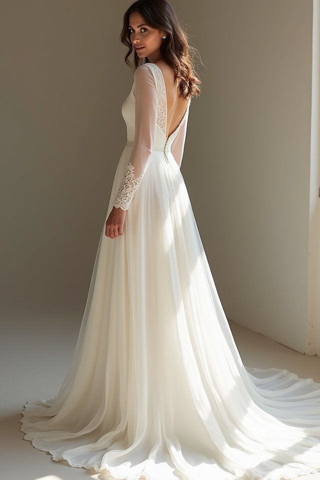 elegant minimalist a line dress